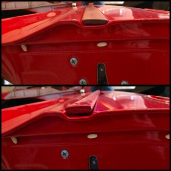 (Top) JDM strip on a JDM door, (bottom) UK strip on a JDM door